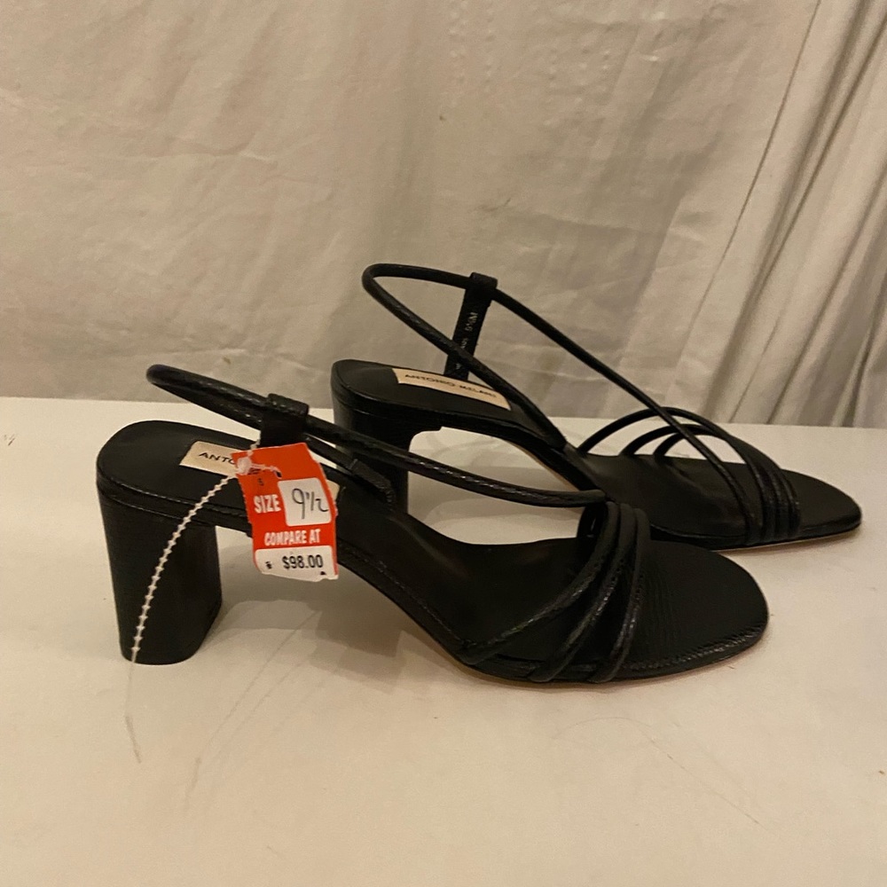 Antonio Melani black leather sandals various sizes all NWT